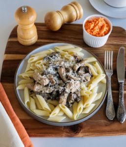 Creamy Chicken Mushroom Pasta