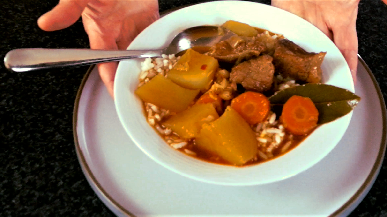 Beef Stew cooked in a pressure cooker